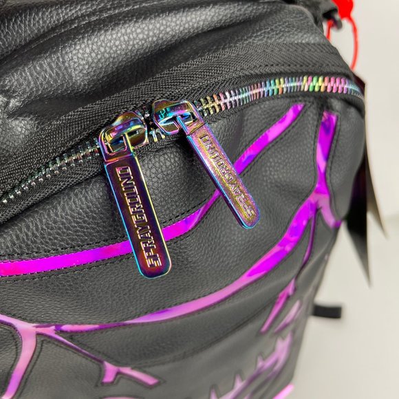 New Sprayground Cazzu Iridescent Spider Skull Shark DLXV Backpack - Picture 5 of 11